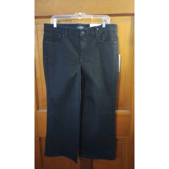 NYDJ Waist Match Relaxed Flare Jeans New Sz PL 14-16 36x26 Black Stretch $119 - Picture 2 of 9